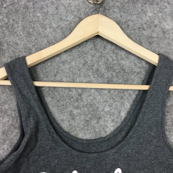 Grayson Threads Bodysuit L Gray Scoop Neck Tank Top Sleeveless Saturday Slim Fit - Picture 5 of 11